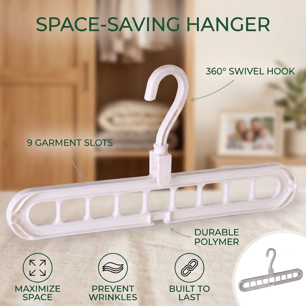 9-hole Clothes Hanger Organizer Space Saving Hanger